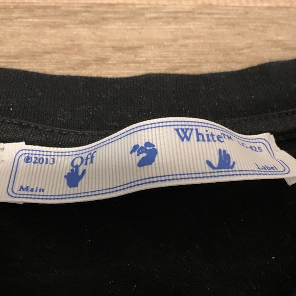 Off-White Black Tee with Pink Graphic - Picture 2 of 4